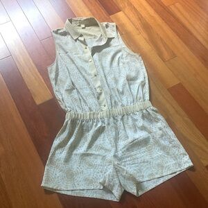 MICHAEL Michael Kors Cream Sleeveless Romper